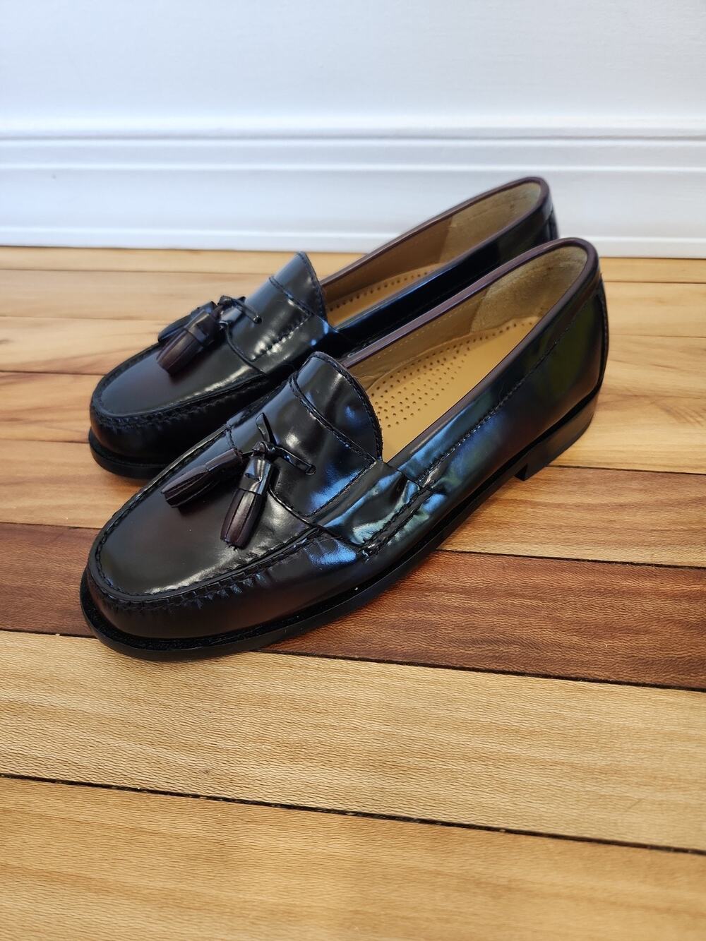NEW COLE HAAN Warm Brown Leather Tassel Loafers Men's Size 8.5E